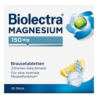 BIOLECTRA Magnesium 150 mg Zitrone Brausetabletten - 20St - Magnesium