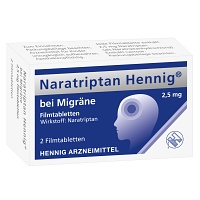 NARATRIPTAN Hennig bei Migräne 2,5 mg Filmtabl. - 2St - Kopfschmerzen und Migräne