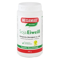 MEGAMAX Soja Eiweiß Vanille Pulver - 400g - Energie-Drinks