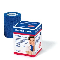 ELASTOMULL haft color 6 cmx4 m Fixierb.blau - 1St - Tape & Fixierverbände