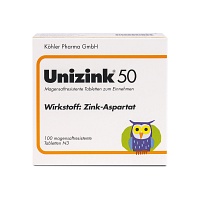 UNIZINK 50 magensaftresistente Tabletten - 100St - Selen & Zink