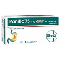 RANITIC 75 akut bei Sodbrennen Filmtabletten - 14St - Saurer Magen