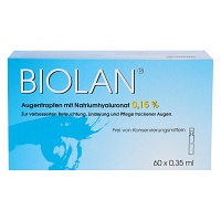 BIOLAN Augentropfen Einzeldosispipetten - 60X0.35ml - Gegen trockene Augen