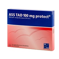 ASS TAD 100 mg protect magensaftres.Filmtabletten - 50St - Blutverdünnung