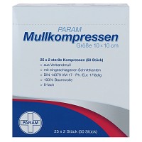 MULLKOMPRESSEN 10x10 cm steril 8fach - 25X2St