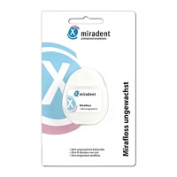 MIRADENT Zahnseide Mirafloss ungewachst 20 m - 1St