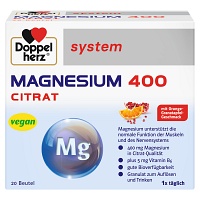 DOPPELHERZ Magnesium 400 Citrat system Granulat - 20St - Vitamine & Stärkung