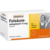 FOLSÄURE-RATIOPHARM 5 mg Tabletten - 100St - Folsäure