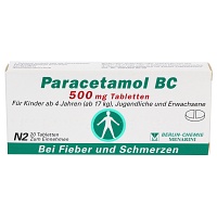 PARACETAMOL BC 500 mg Tabletten - 20St - Kopfschmerzen und Migräne