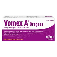 VOMEX A Dragees 50 mg überzogene Tabletten - 20St - Übelkeit & Schwindel