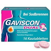 GAVISCON Dual 250mg/106,5mg/187,5mg Kautabletten - 16St - Saurer Magen