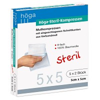 HÖGA-KOMPRESSEN 5x5 cm steril 8fach - 5X2St