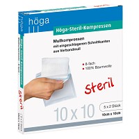 HÖGA-KOMPRESSEN 10x10 cm steril 8fach - 5X2St