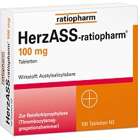 HERZASS-ratiopharm 100 mg Tabletten - 100St - Blutverdünnung