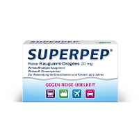 SUPERPEP Reise Kaugummi Dragees 20 mg - 10St - Übelkeit & Schwindel