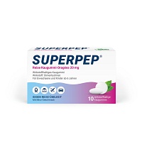 SUPERPEP Reise Kaugummi Dragees 20 mg - 10St - Übelkeit & Schwindel