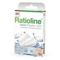 RATIOLINE aqua Duschpflaster Plus 5x7 cm steril - 5St - Dusch- & Schwimmpflaster