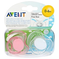 AVENT Schnuller Freeflow 0-6 Mon.BPA-frei - 2St