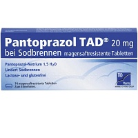 PANTOPRAZOL TAD 20 mg b.Sodbrenn. magensaftr.Tabl. - 14St - Saurer Magen