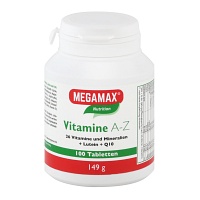 MEGAMAX Vitamine A-Z+Q10+Lutein Tabletten - 100St