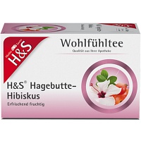 H&S Hagebutte mit Hibiskus Filterbeutel - 20X3.0g - Früchtetees