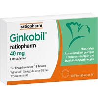 GINKOBIL-ratiopharm 40 mg Filmtabletten - 30St - Gedächtnisstärkung