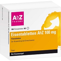 EISENTABLETTEN AbZ 100 mg Filmtabletten - 100St - Eisen