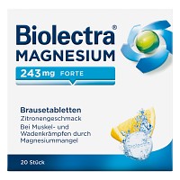 BIOLECTRA Magnesium 243 mg forte Zitrone Br.-Tabl. - 20St - Wadenkrämpfe