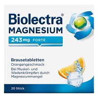 BIOLECTRA Magnesium 243 mg forte Orange Brausetab. - 20St - Wadenkrämpfe
