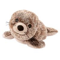 WÄRME STOFFTIER Robbe Sunny braunmeliert - 1St - Geschenke für Kinder