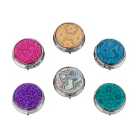 PILLENDOSE rund Hologram 3 Fächer sortiert - 1St