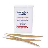 ZAHNHÖLZER Lactona Intersticks mint doppelendig - 100St