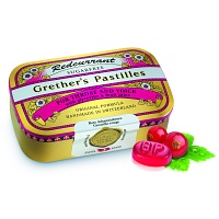 GRETHERS Redcurrant+Vitamin C zuckerfrei Pastillen - 110g - Bonbons zuckerfrei