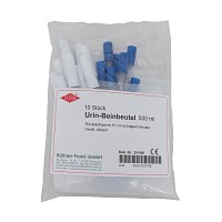 URIN BEINBEUTEL 500 ml Rückl.Sp.m.Abl.schräg - 10St