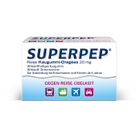 SUPERPEP Reise Kaugummi Dragees 20 mg - 20St - Übelkeit & Schwindel