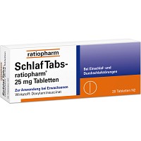 SCHLAF TABS-ratiopharm 25 mg Tabletten - 20St - Beruhigung & Schlafen