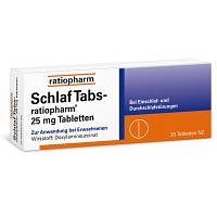 SCHLAF TABS-ratiopharm 25 mg Tabletten - 20St - Beruhigung & Schlafen