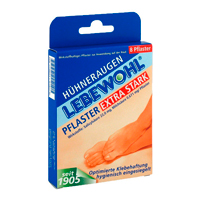 LEBEWOHL Hühneraugen Pflaster extra stark einges. - 8St - Blasen & Hühneraugenpflaster