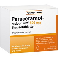 PARACETAMOL-ratiopharm 500 mg Brausetabletten - 20St - Grippe & Fieber