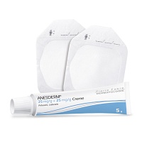 ANESDERM 25 mg/g + 25 mg/g Creme + 2 Pflaster - 5g - Wund & Heilsalbe