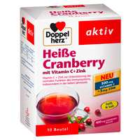 DOPPELHERZ heiße Cranberry m.Vit.C+Zink Granulat - 10St - Vitamingetränke