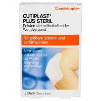 CUTIPLAST Plus steril 5x7 cm Verband - 5St - Sterile Pflaster