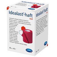IDEALAST-haft color Binde 8 cmx4 m rot - 1St