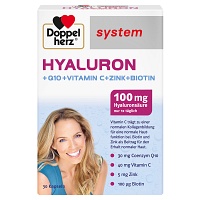 DOPPELHERZ Hyaluron system Kapseln - 30St - Für Haut, Haare & Knochen