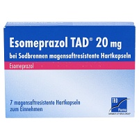 ESOMEPRAZOL TAD 20 mg bei Sodbrennen msr.Hartkaps. - 7St