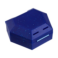 ZAHNSPANGENBOX mit Kordel blau mit Glitzer - 1St
