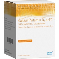 CALCIUM VITAMIN D3 acis 500 mg/400 I.E. Kautabl. - 100St