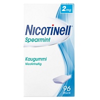 NICOTINELL Kaugummi Spearmint 2 mg - 96St - Raucherentwöhnung