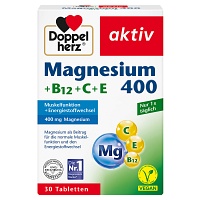 DOPPELHERZ Magnesium 400+B12+C+E Tabletten - 30St - Magnesium