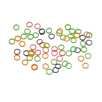 ZAHNSPANGENGUMMIS 5/16 med.bunt sort.7,95 mm Latex - 100St